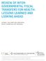 REVIEW OF INTER- GOVERNMENTAL FISCAL TRANSFERS FOR HEALTH: LESSONS LEARNED AND LOOKING AHEAD