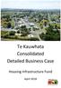 Te Kauwhata Consolidated Detailed Business Case. Housing Infrastructure Fund