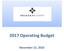 2017 Operating Budget