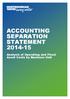 ACCOUNTING SEPARATION STATEMENT Analysis of Operating and Fixed Asset Costs by Business Unit