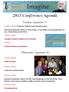 2013 Conference Agenda