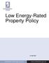 Low Energy-Rated Property Policy