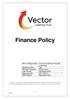 FINANCE POLICY FOR Vector Learning Trust. Contents. Section Name