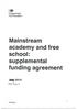 Mainstream academy and free school: su ppl em ental funding agreement