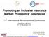 Promoting an Inclusive Insurance Market: Philippines experience