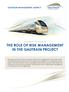 THE ROLE OF RISK MANAGEMENT IN THE GAUTRAIN PROJECT