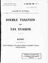 DOUBLE TAXATION TAX EVASION REPORT C M II. LEAGUE OF NATIONS. and Tax Evasion