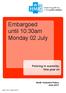 Embargoed until 10:30am Monday 02 July