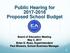 Public Hearing for Proposed School Budget