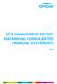 2018 MANAGEMENT REPORT AND ANNUAL CONSOLIDATED FINANCIAL STATEMENTS