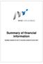Summary of financial information