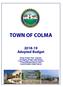 TOWN OF COLMA Adopted Budget