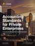 Accounting Standards for Private Enterprises