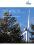 PNE WIND AG FINANCIAL REPORT ON THE FIRST NINE MONTHS. and report on the third quarter of Calau II wind farm (Brandenburg)