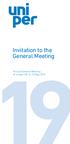 Invitation to the General Meeting