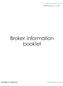 Broker information booklet