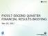FY2017 SECOND QUARTER FINANCIAL RESULTS BRIEFING