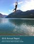 2016 Annual Report. Includes financial statements for the year ended December 31, District of Lillooet, British Columbia, Canada