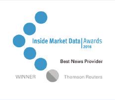and insights earning accolades, including the Inside Market Data 2016 Best News Provider.
