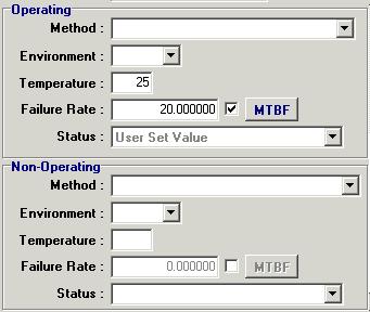 Performing Failure Rate Calculations 4. You can enter a value directly in the "Failure Rate" field, or if you prefer, you can enter the failure rate as a MTBF by pressing the MTBF button.