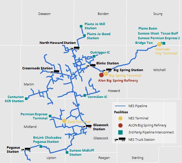 Diversifies and Transforms NuStar's Crude Oil Operations Existing Assets 79 terminals ~95 million barrels of storage capacity ~8,700 miles of crude oil and refined product pipelines Pipeline Major