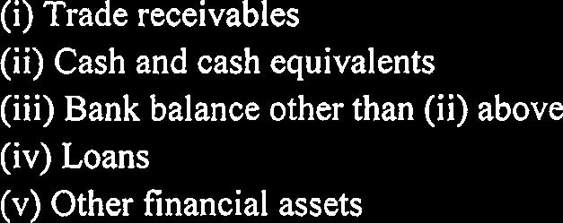financial assets (c) Other current assets Total Current Assets Total Assets As at 30.