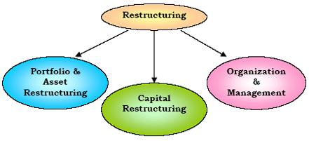 Various types of corporate restructuring
