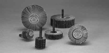 Flap Wheels Aluminum Oxide 1/4" Shank Lockit Discs Norzon Dia. Width Grit Part No. Pkg.
