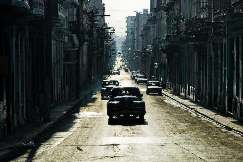 Due to the trade embargo, Cuban streets are a time