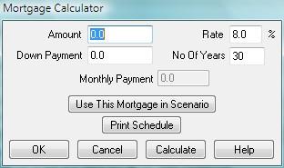 73 Tools/Aids Menu Mortgage Calculator Figure 25: Mortgage Calculator Amount The value of the property. This includes the down payment.