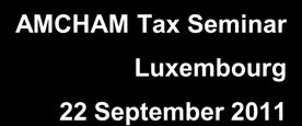 AMCHAM Tax Seminar