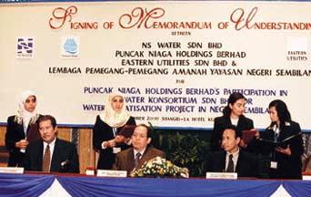 right by the State Government of Negeri Sembilan to undertake the proposed privatisation of Jabatan Bekalan Air Negeri Sembilan (JBANS).