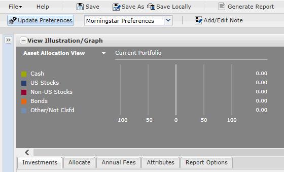 When you click on the name of a portfolio, it is automatically loaded in the Quick Portfolio window You can create a new set of preferences for the default values in the Quick Portfolio window.