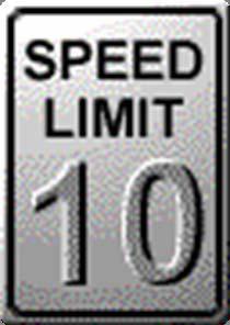 Keep speeds at or below the speed