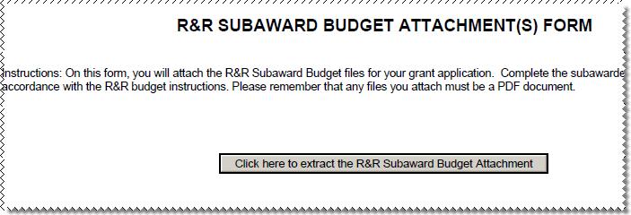 The extracted budget file necessary, marked as Subaward/Cnsrtium fr yur subawardee,