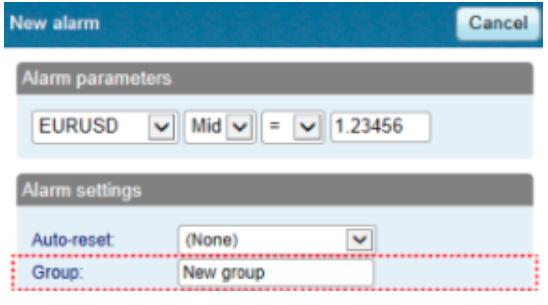 4. CREATING AND EDITING ALARM GROUPS Alarms are divided up into groups. The groups are just labels, and you can give them any names you want. You can put any type of alarm into any group.