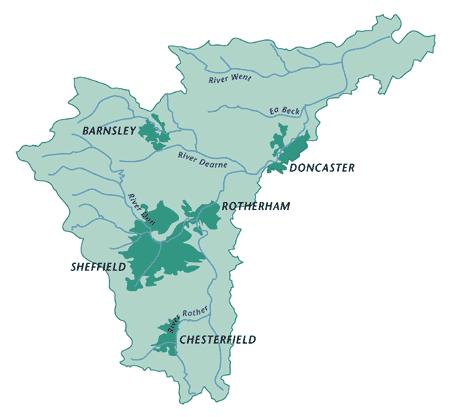 Figure 4-2 The Don and Rother catchments.