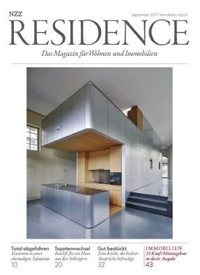 RESIDENCE The magazine for home, living and real estate Residence is published in the NZZ am Sonntag every quarter and is the best platform for selling or renting exclusive real estate.