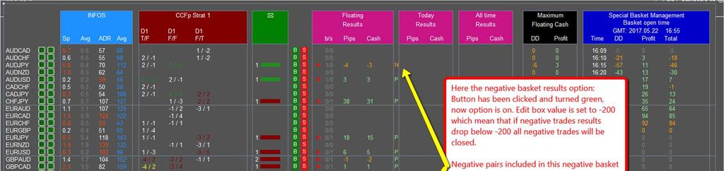 26 / 41 In the screenshot above we can see that the positive pair s basket edit box is set at