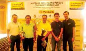 52 Maybank Annual Report 2013 Event Highlights JANUARY 12 JanuARy 2013 Maybank Philippines (MPI) co-hosted the local leg of the Maybank Malaysia Open 2013 Corporate Challenge, where a total of 87 MPI
