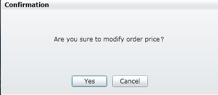 4.4.2 Order Modification Double click order for modification in the Pending Order Listing or Limit/Stop Query Listing, Pending Order Details window pop up.