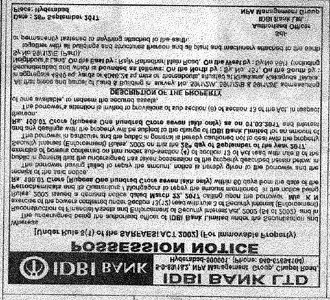 II. POSSESSION NOTICE PUBLISHED IN TWO