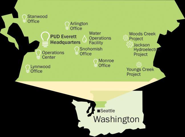 Snohomish PUD Overview 4 Snohomish PUD is a municipal corporation of the State of Washington established in 1936, independent of Snohomish County It is organized through three systems: Electric,