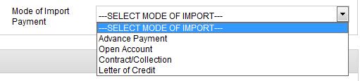 EIF-Importer-VR-1.1 5.1.1.1 Advance Payment: 1. Before GD submission BDA (Bank Debit Advice) shall be issued against any invoice value of "Form-I" 2.