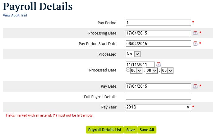 Create the pay periods manually To enter the pay periods manually please select Reference Data, which is located on the left hand side of the home page.