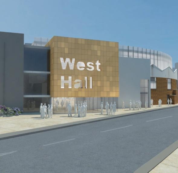Olympia Renovation West Hall works underway West Hall Replacement with 97k sq ft two-storey hall, an increase of 47k sq