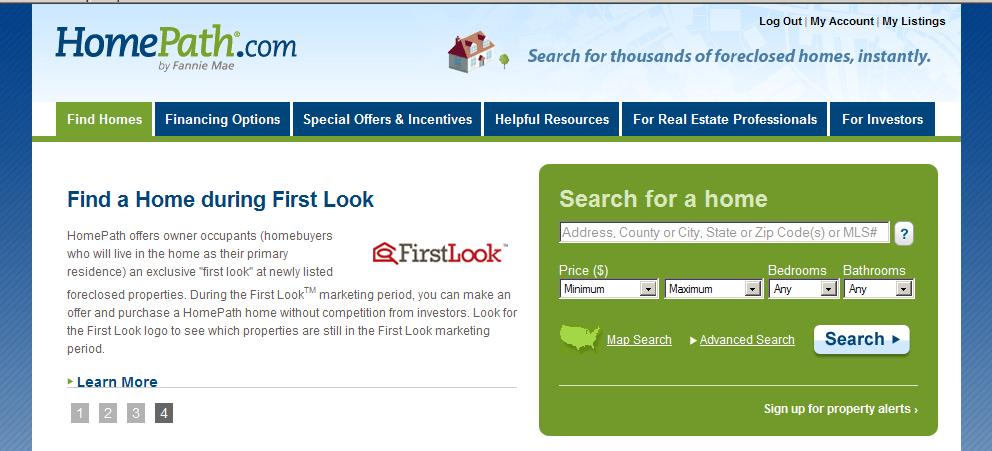 Search for Listing You can search for a listing by several methods on HomePath.com.