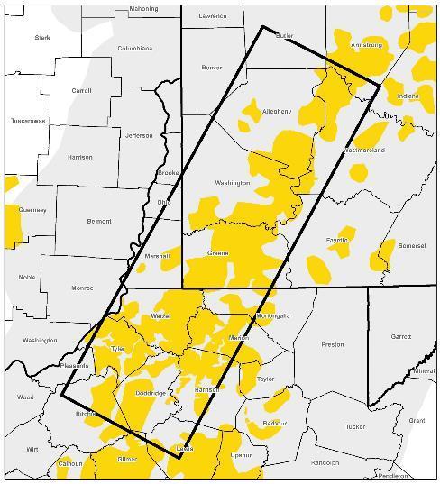 Marcellus Core Development Area Development strategically focused on core 400,000 EQT acres* 4,200 locations* 719 wells online* 105 wells in 2016: 84 PA wells 21 WV wells 6,500