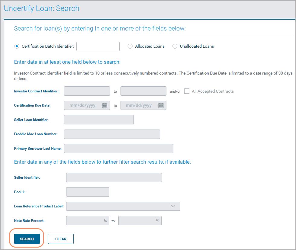 o View History: The loan history begins when the 1034E is built in Loan Selling Advisor and loans are added to it. This functionality provides you with a detailed loan history audit trail.