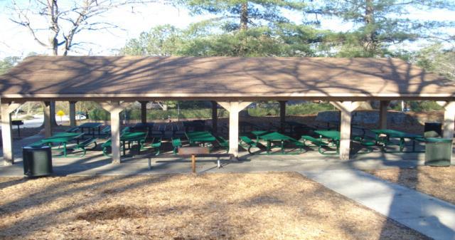 picnic tables Pavilion #3 Overlook Park (Section A/B) 200 Morgan Falls Rd $25/hr (Resident/Non-Profit/Business) $30/hr (Non-Resident of Fulton County) o 93 x 45 or 4,185 sq. ft.
